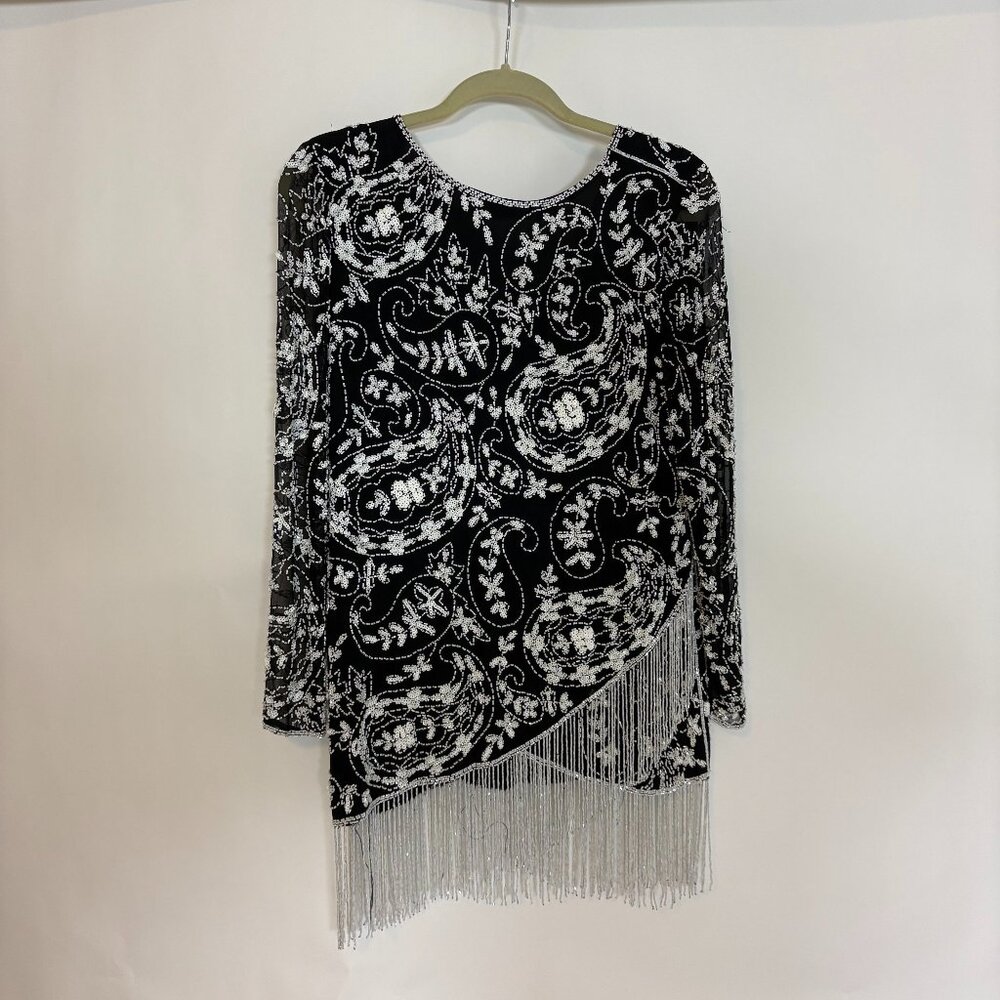 Black Tie by He-ro Industries Inc. Vintage Black Silk Top